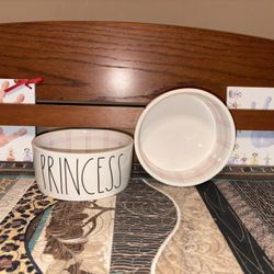 Rae Dunn Princess Dog Bowl