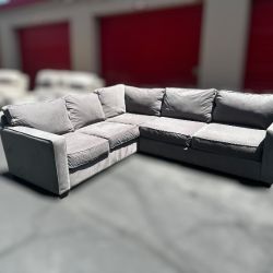 Free Delivery-gray L shaped sectional couch