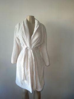 New Cozy Super Soft Plush Cream Robe