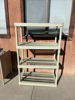 4-Tier Plastic Storage Shelving Unit