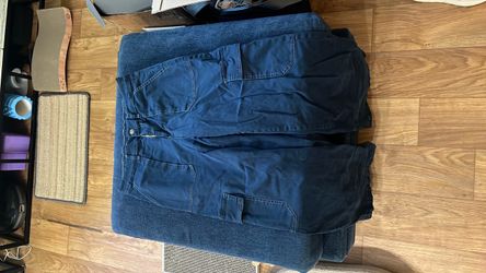 Blue cargo pants