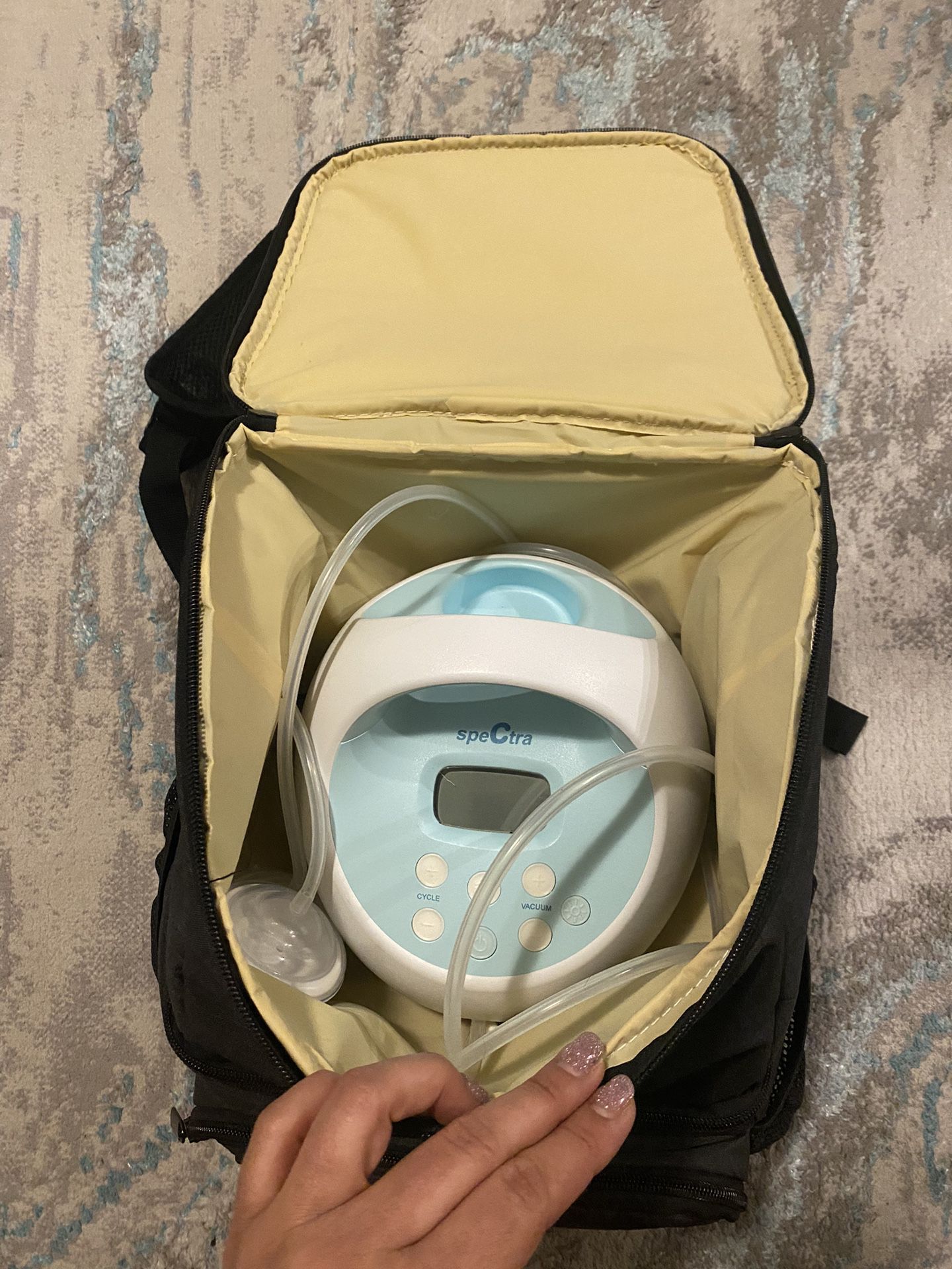 portable breast pump (Spectra - S1 Plus) + backpack 