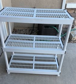 3-Tier Plastic Storage Shelf Unit