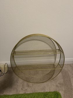 Gold Metal Circle Shelf For Bathroom Bedroom Living Room 
