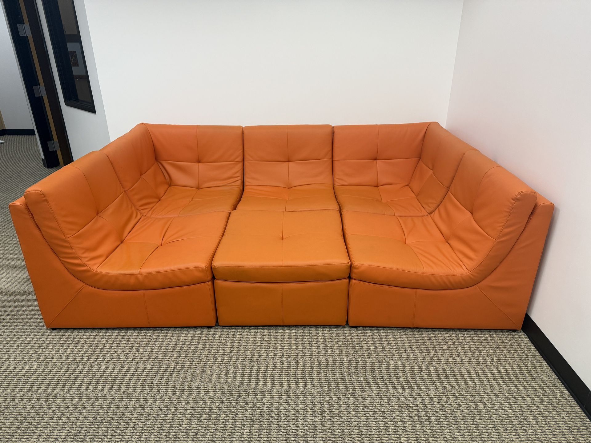 Pumpkin Colored Lego Couch