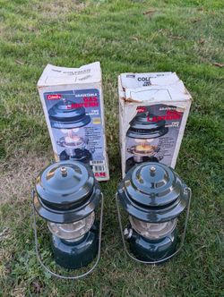 Vintage Coleman Adjustable Two-Mantle Gas Lantern Green (288A700)