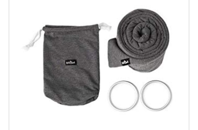 4 in 1 Baby Wrap Carrier and Ring Sling by Kids N' Such | Charcoal Gray Cotton | Use as a Postpartum Belt and Nursing Cover with Free Carrying Pouch