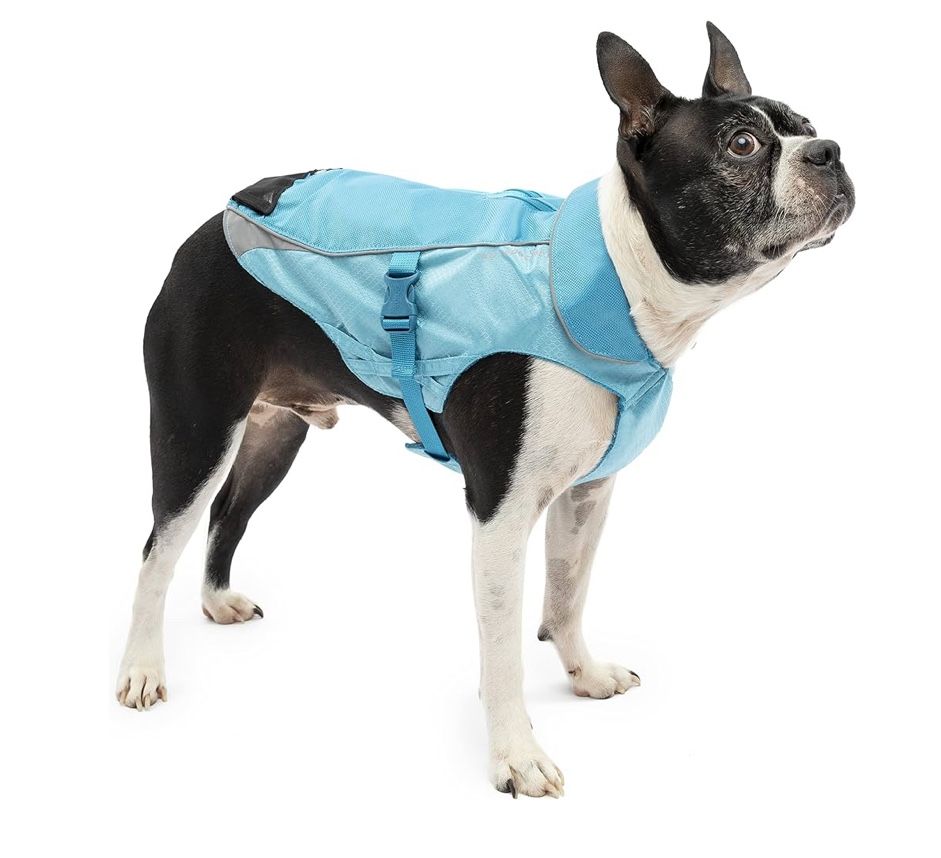 Kurgo North Country Dog Coat, Blue, Size Med Winter Jacket, Waterproof and Windproof Snow Coat, Reflective Fleece Neck 16”, Chest 31” Weight 65 lbs