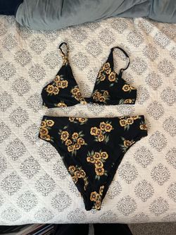 Black and yellow floral O'Neil bikini set