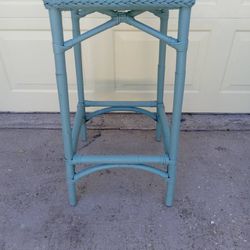 TEAL TALL SIDE TABLE, PLANT STAND