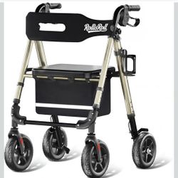 New In Box Deluxe Adjustable Rollator Walker 