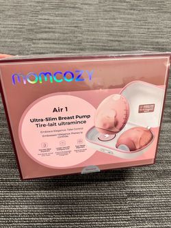 Momcozy Air 1 Wearable Double Breast Pump with Charging Case – Pink