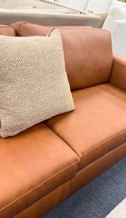 Burnt Orange Qualify Leather Loveseat Sofa 🛋️Same Day Delivery 🚚