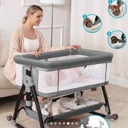 Baby Bassinet Bedside Sleeper, Grey