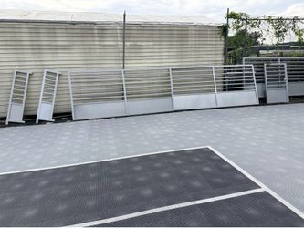 3 aluminum swing gates that are powder coated paint and all hardware