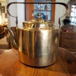 Antique Brass Tea Kettle 
