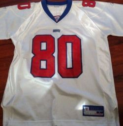 New York Giants #80  Shockey Reebok NFL Jersey size L adult