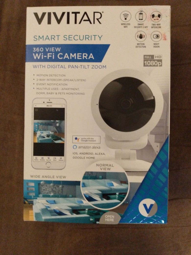 Vivitar 360 wide angle view Smart Home 1080p HD NEW Security Camera IPC117 Wi-Fi.