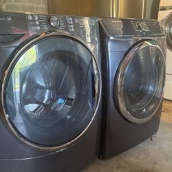 Front load washerand dryer charcoal excellent condition