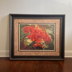 Print Art Of Red Orchids