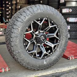 Revenge RV-202 20x9 8x6.5 +0 Wheels 35x12.50R20 M/T Tires Chevrolet 2500 Ram 2500 3500