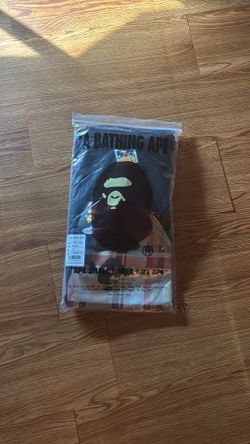 Black bape x burberry shirt large