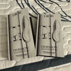 2 NIB DIOR DiorShow Maximizer 4D Mascara Primer Sample Size 0.03 oz / 1 mL