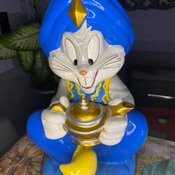 VTG Bugs Bunny Genie Cookie Jar Warner Brothers Studio Store Looney Tunes 1998