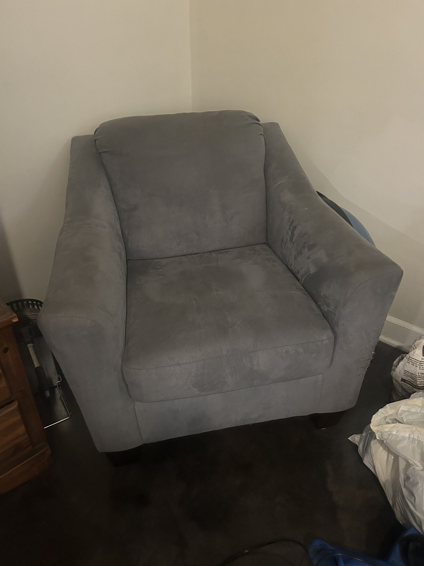 Large Accent Chair - Blue/Grey