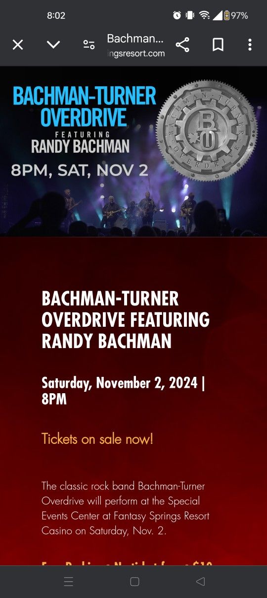 Bachman Turner Overdrive Featuring Randy Bachman