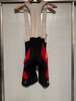 Castelli Men's Cycling Bib Shorts – XXL – Black/Red