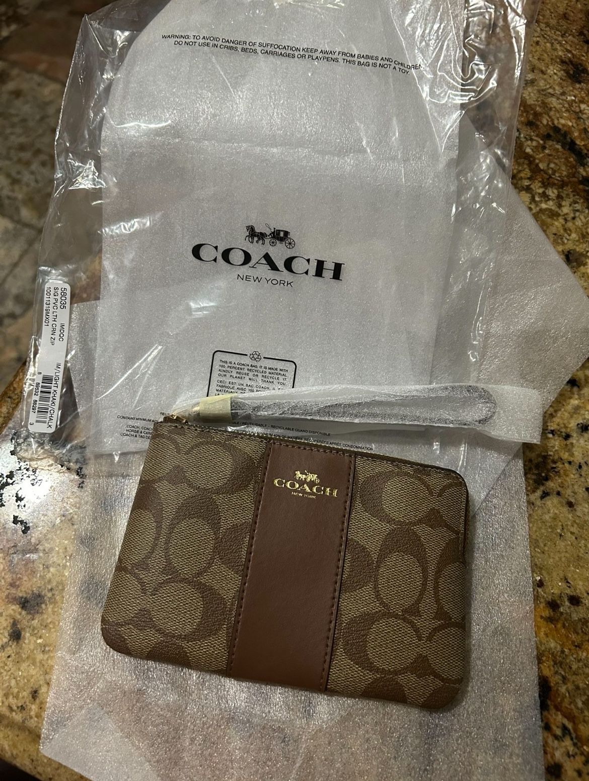 Coach Zip Wristlet Wallet