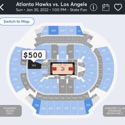 Hawks vs Lakers - Lower Level seats