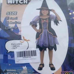 slightly wicked  witch girls Halloween costume size S