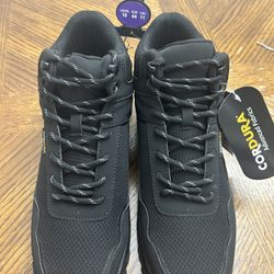 NWT Men's Black Lace-Up memory foam Hiking Boots size 11