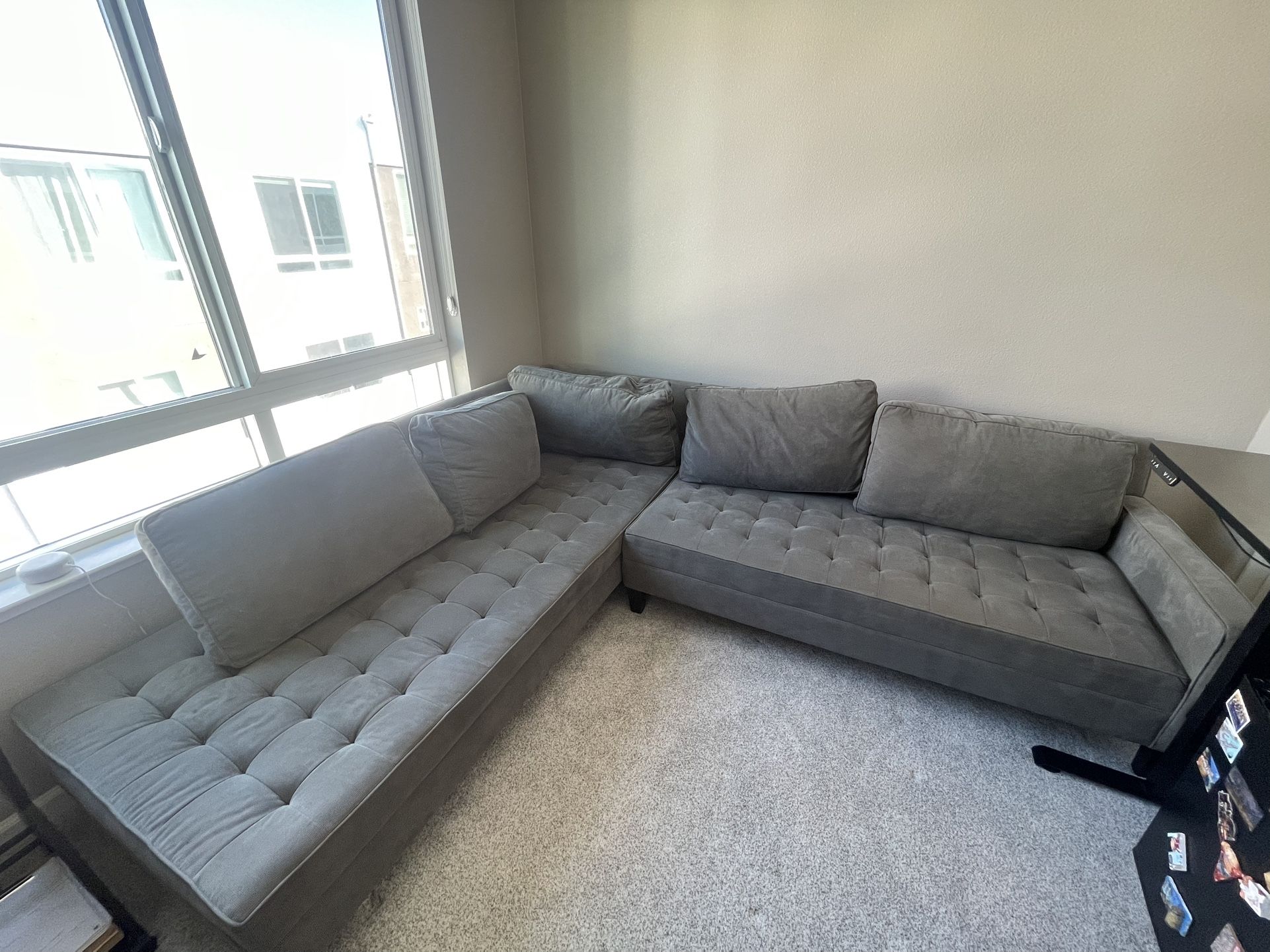 Gray L Couch