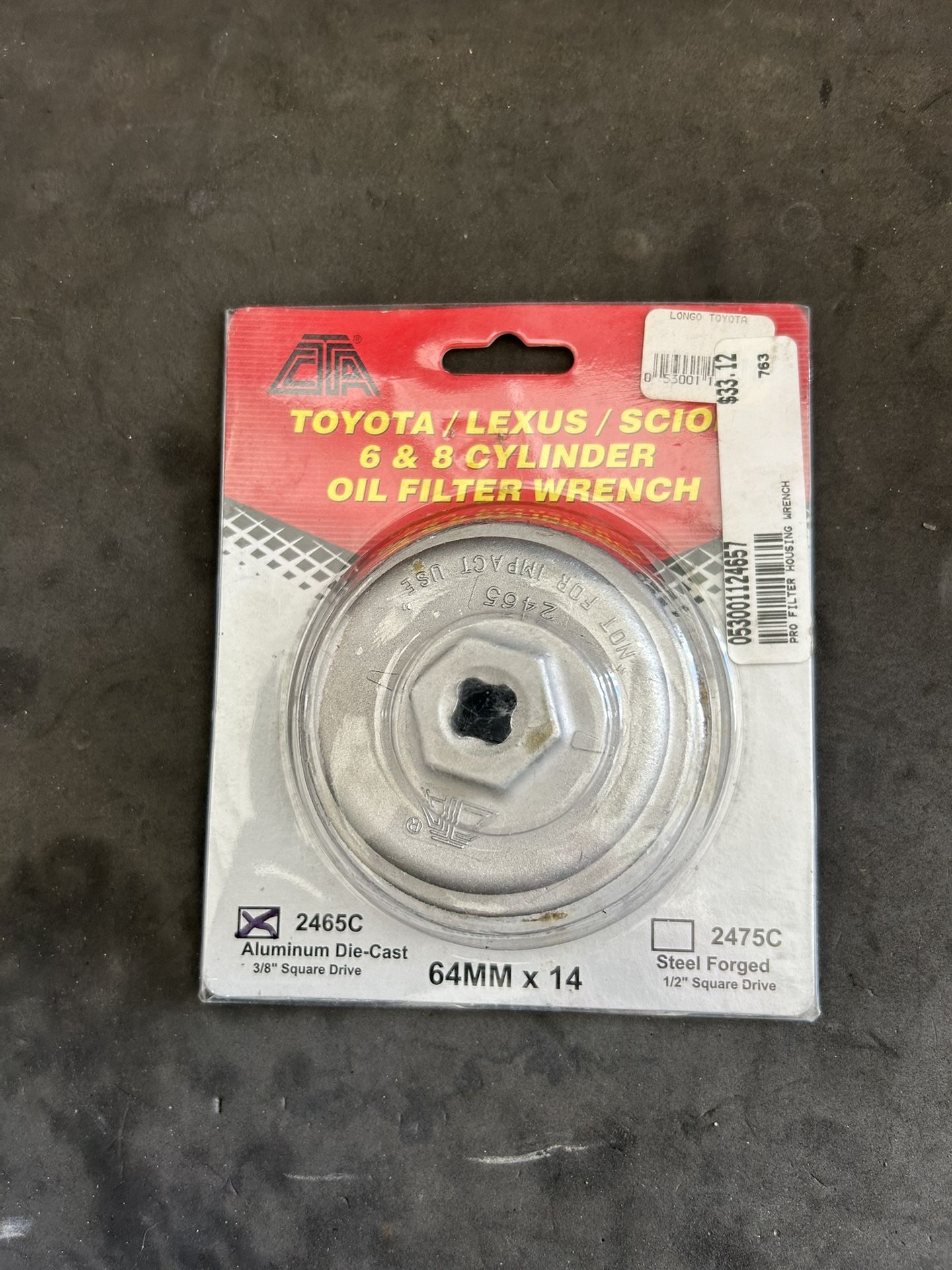 Toyota/lexus/scion 6&8 cylinder Oil Filter Removal Tool