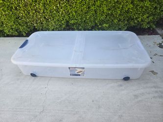 Sterilite under bed plastic storage container
