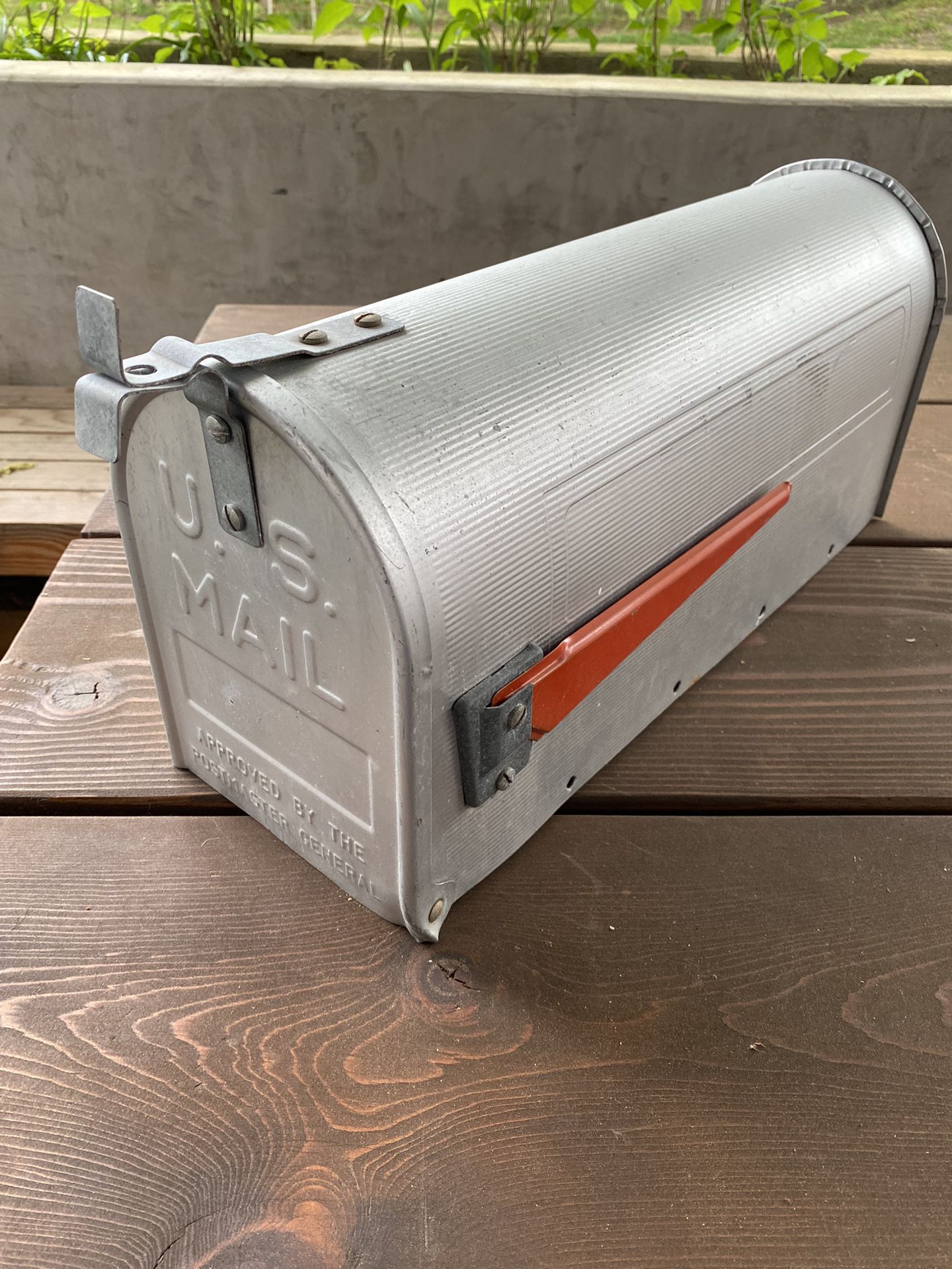 Regular Size Mail Box Silver Grey Metal 
