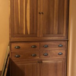 Stunning Handcrafted Wood Cabinet