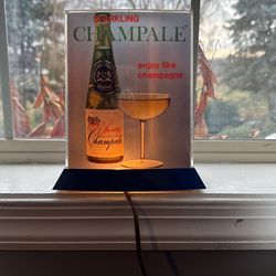 Vintage Champale Lighted Sign with Bubbler Action