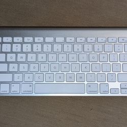 ORIGINAL GENUINE Apple A1314 Wireless Keyboard White Keys Aluminum Metal TESTED