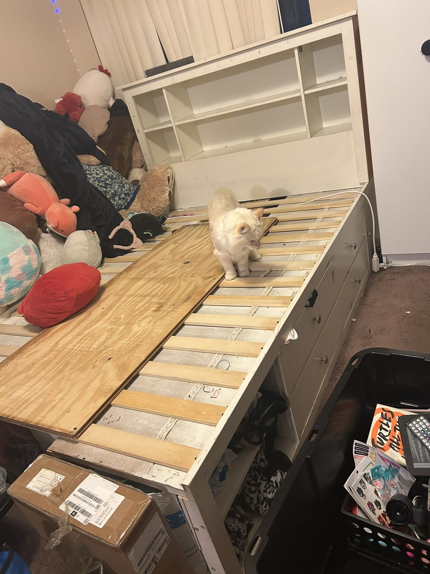 full size bed frame with storage - not free (see description) 