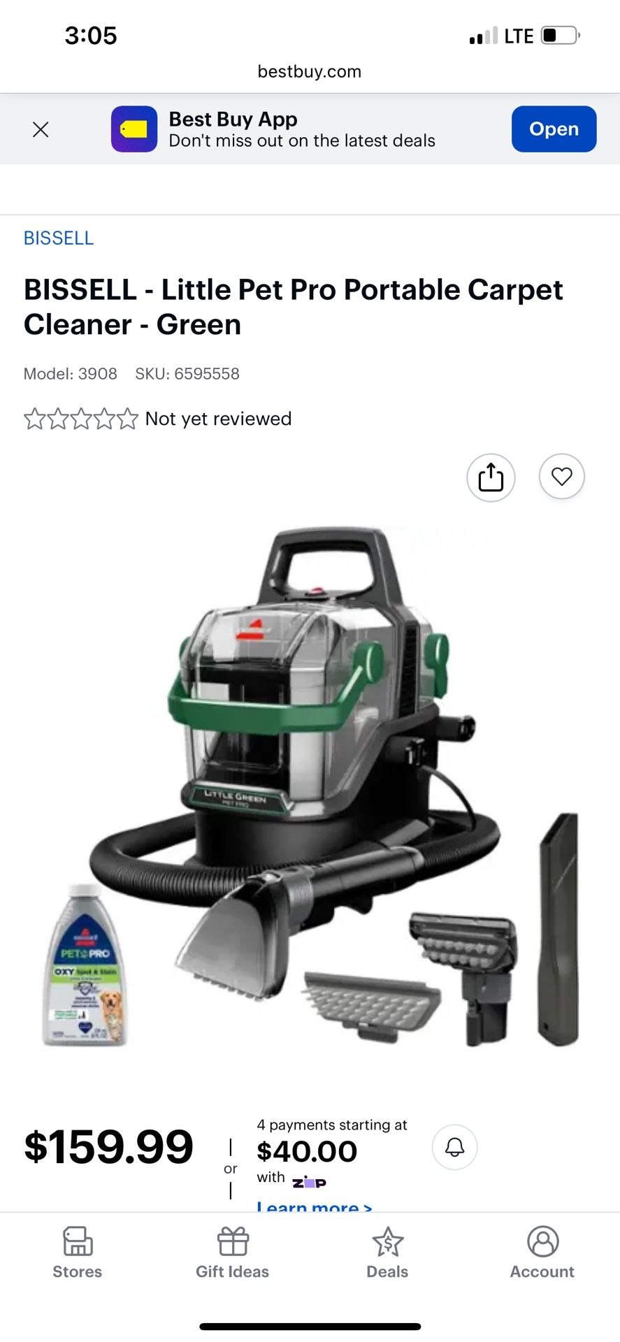 Bissell-Little Pet Pro Portable Carpet cleaner