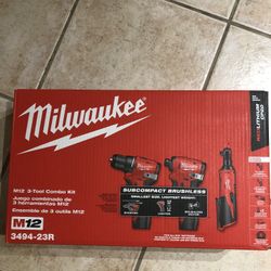 M12 12-Volt Lithium-Ion Brushless Cordless Subcompact Drill &Impact Driver Combo Kit with 3/8