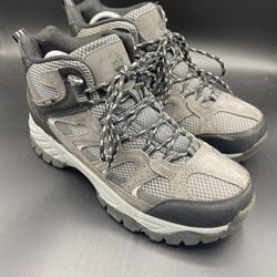 Khombu Men's Tyler Leather Hiking Outdoor Tactical Boots Black/ Grey Sz 8