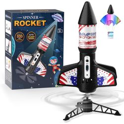 Mafbeanl Rocket Launcher For Kids, Self Launching Motorized Air Rocket Toy, Outdoor Toys For Ages 8-12, Model Rockets With Parachute Safely Land, Spac