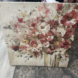 30x30 Floral Canvas Art Multiple colors