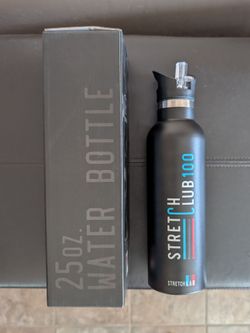 StretchLab Insulated Steel Water Bottle w Straw Lid (NEW)(25oz/750mL)