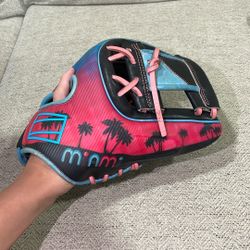 Rawlings Miami REV1X Series Right Hand Throw Glove 2024 - Black, Pink & Blue
